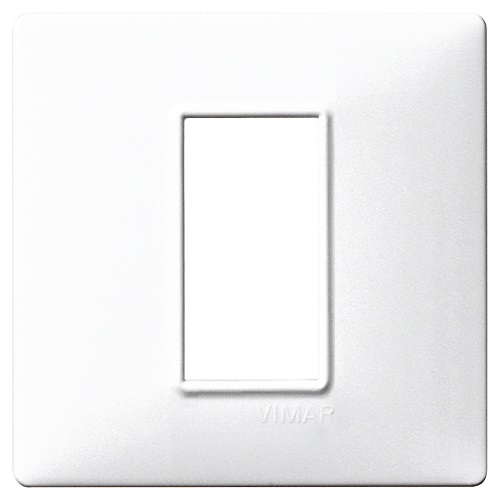 Placca 1M Bianco per Scatola Rotonda